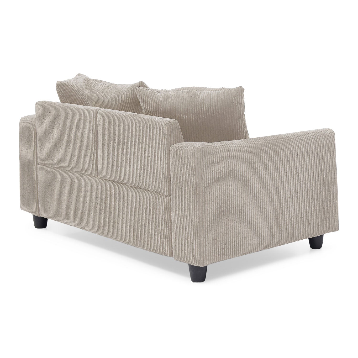 Canapé contemporain 2 places Mozart Velours côtelé Beige