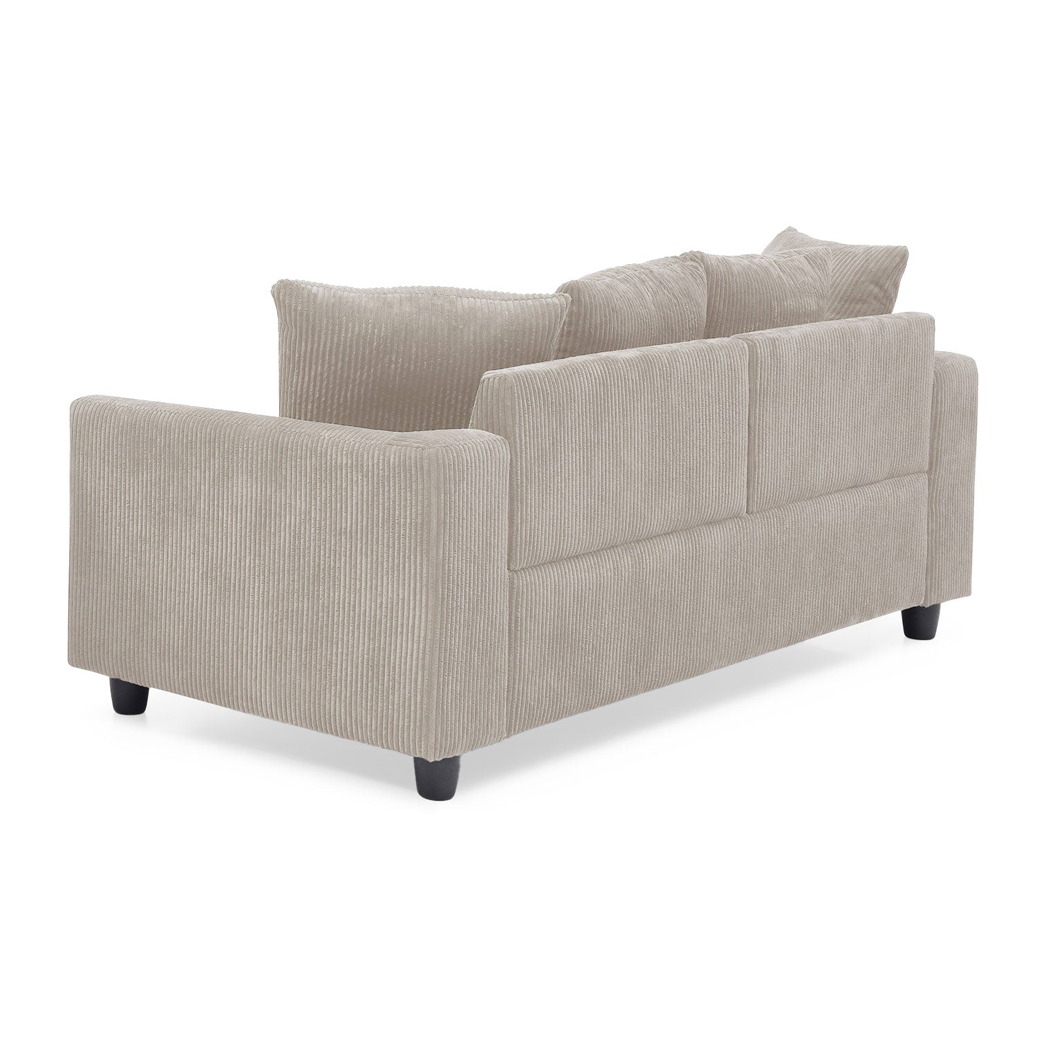 Canapé contemporain 3 places Mozart Velours côtelé Beige