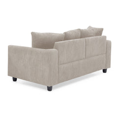 Canapé contemporain 3 places Mozart Velours côtelé Beige