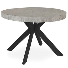 Table extensible ronde Aphista noir effet béton