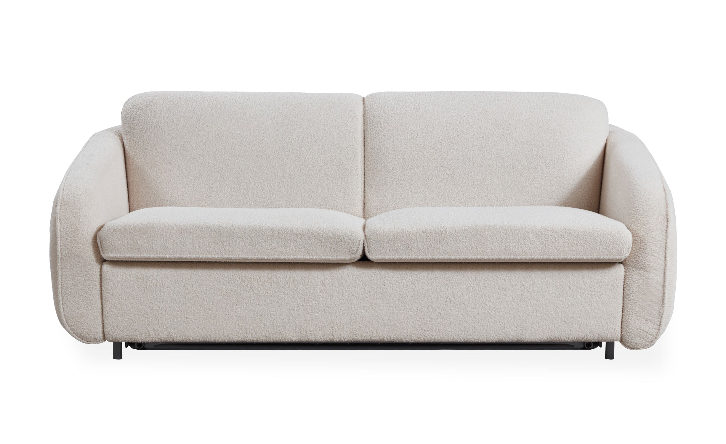 Canapé convertible express Naturali Tissu bouclette Crème
