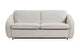 Canapé convertible express tissu bouclette crème