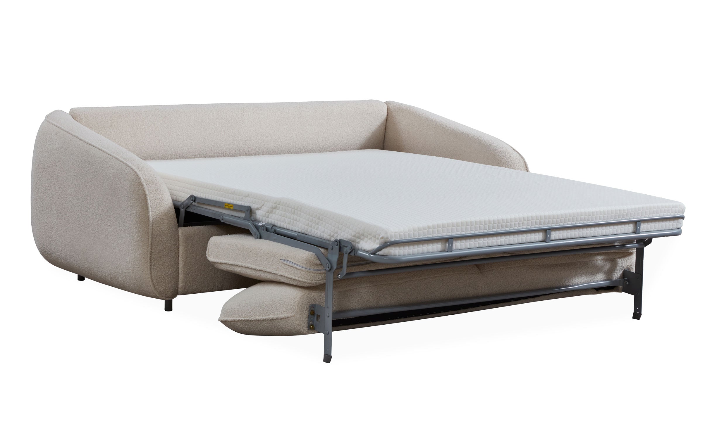 Canapé convertible express Naturali Tissu bouclette Crème
