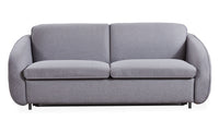Canapé convertible en tissu gris clair