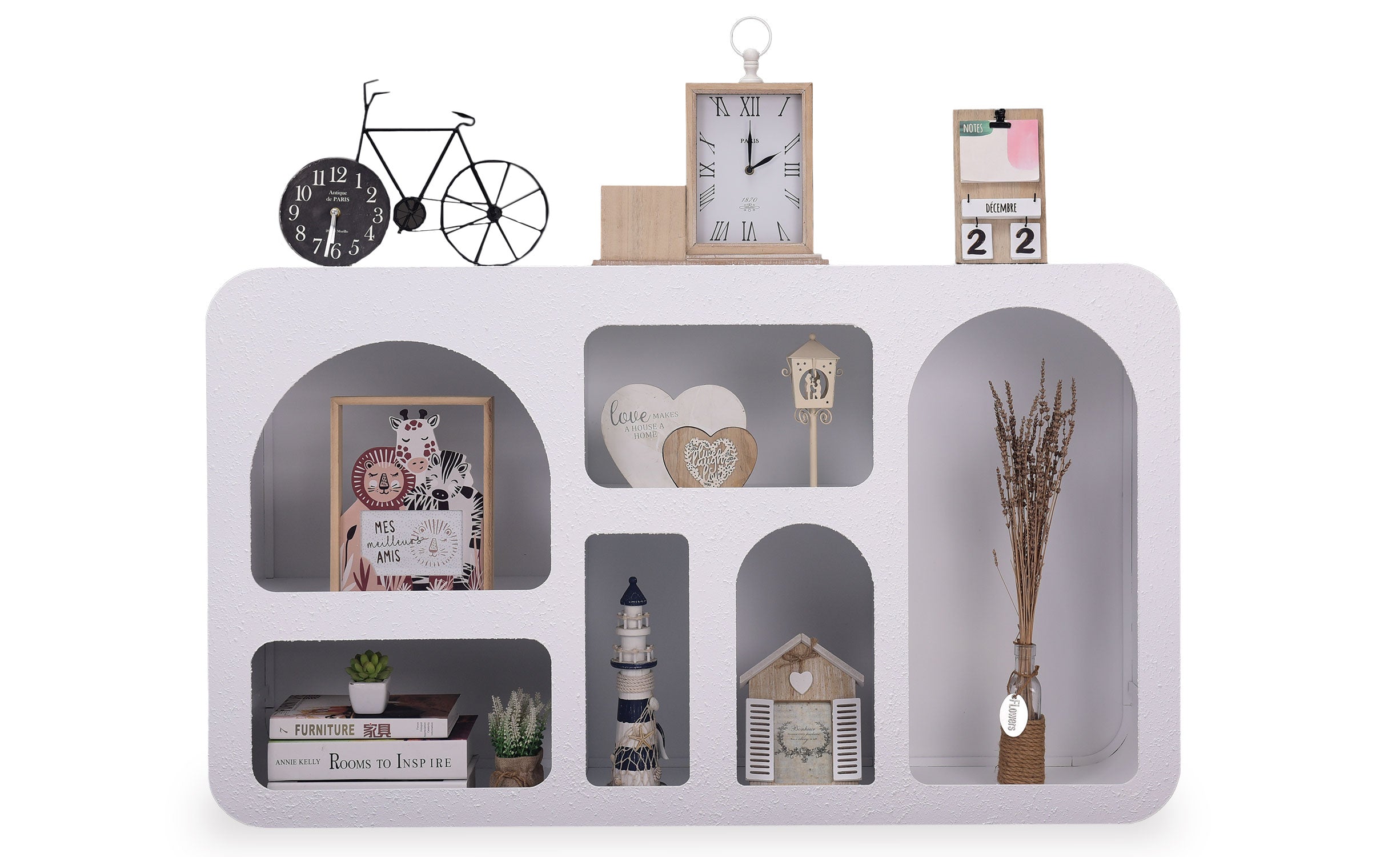 Buffet Navalor L130cm design arches style troglodyte Blanc