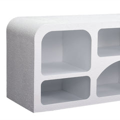 Buffet bas L160cm design arches avec LED intégrées Navalor Blanc