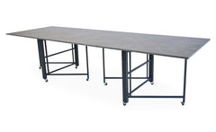 Table console Cesae extensible 300 cm effet béton ciré gris