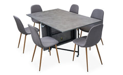 Table console Cesae extensible 300 cm effet béton ciré gris
