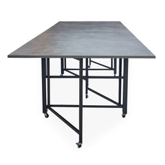 Table console Cesae extensible 300 cm effet béton ciré gris