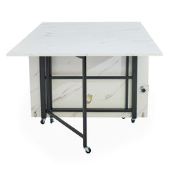 Table console Cesae extensible 300 cm effet marbre blanc