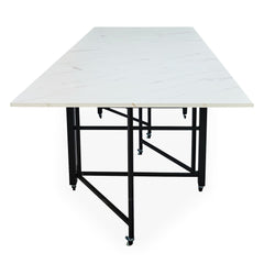 Table console Cesae extensible 300 cm effet marbre blanc