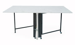 Table console Cesae extensible 300 cm effet marbre blanc