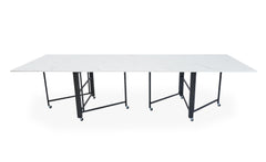 Table console Cesae extensible 300 cm effet marbre blanc