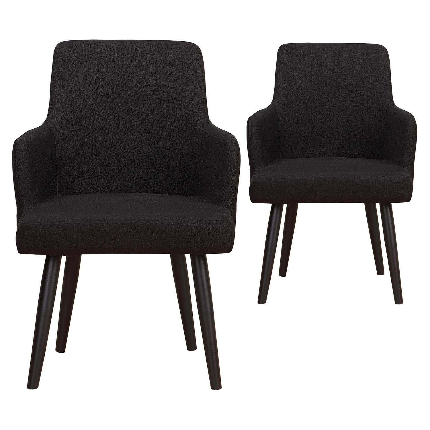 Lot de 2 Fauteuils Neiva Tissu Noir