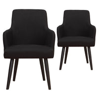 Lot de 2 Fauteuils Neiva Tissu Noir