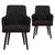 Lot de 2 Fauteuils Neiva Tissu Noir