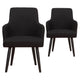 Lot de 2 Fauteuils Neiva Tissu Noir