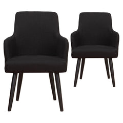 Lot de 2 Fauteuils Neiva Tissu Noir