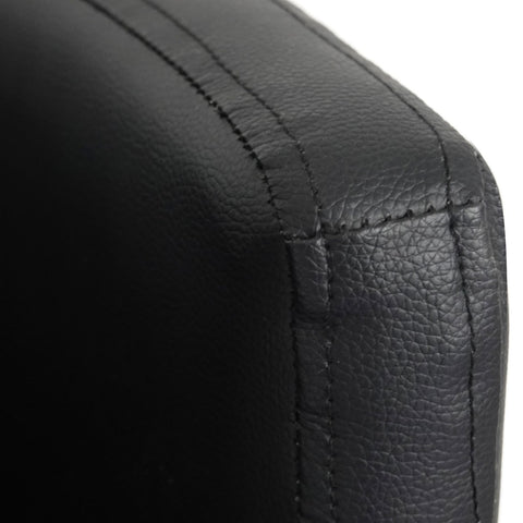 Chaise en simili cuir Awaky noir pieds or