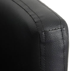 Chaise en simili cuir Awaky noir pieds or