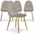Lot de 4 chaises Atona velours taupe