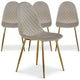 Lot de 4 chaises Atona velours taupe