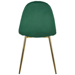 Lot de 4 chaises Atona matelassées velours vert