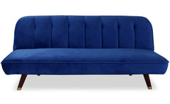 Canapé clic-clac Arees convertible velours bleu