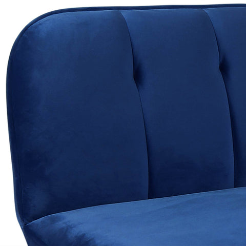 Sofá cama clic-clac Arees convertible de terciopelo azul