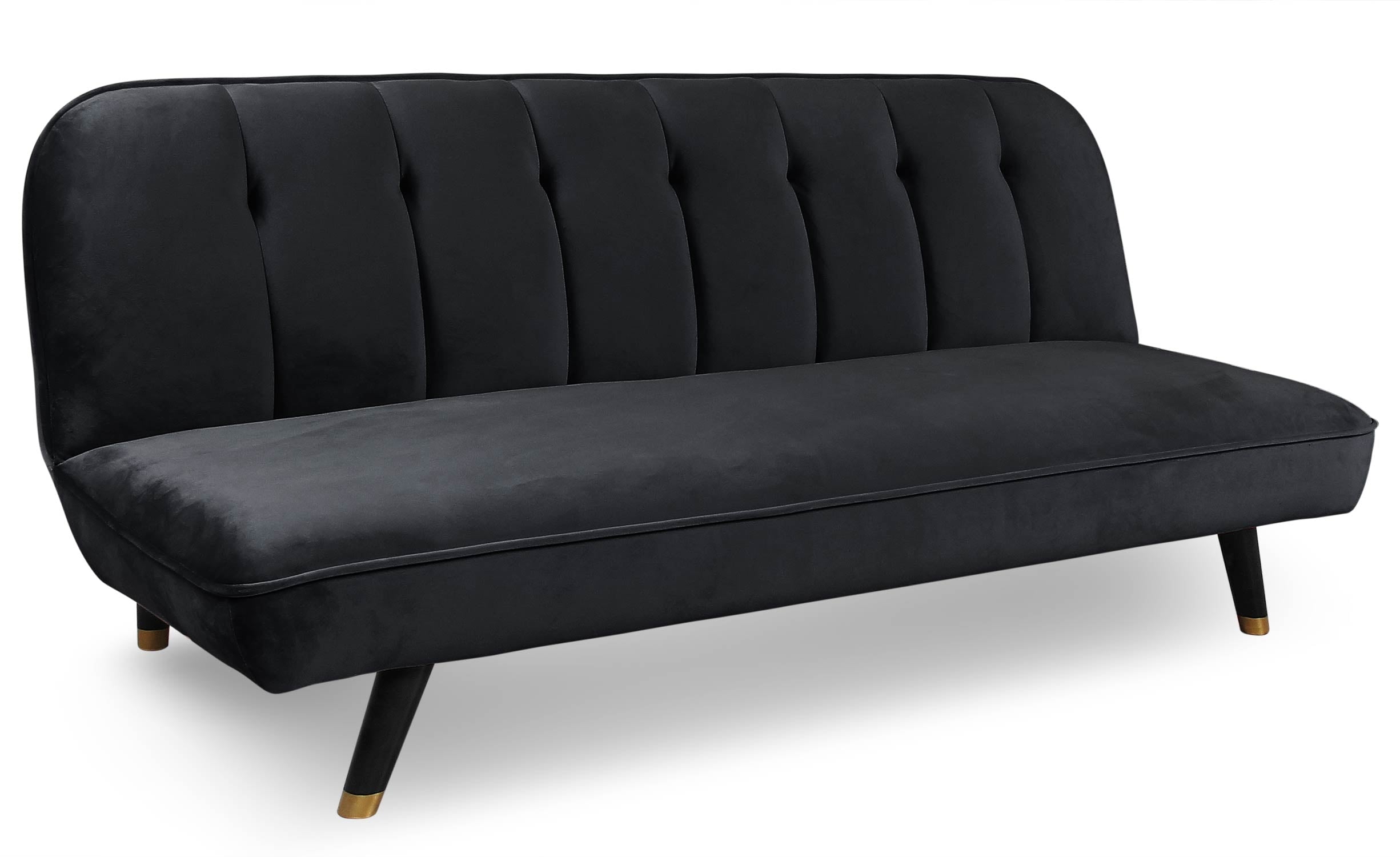 Canapé convertible Olympia Velours Noir