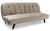 Canapé clic-clac convertible en velours taupe