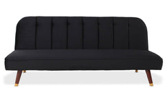 Canapé clic-clac convertible Arees velours noir