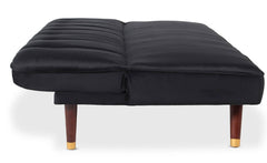 Canapé clic-clac convertible Arees velours noir