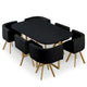 Ensemble table et 6 chaises XL noir et simili noir