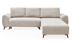 Canapé convertible avec angle réversible Paolo Velours côtelé Beige