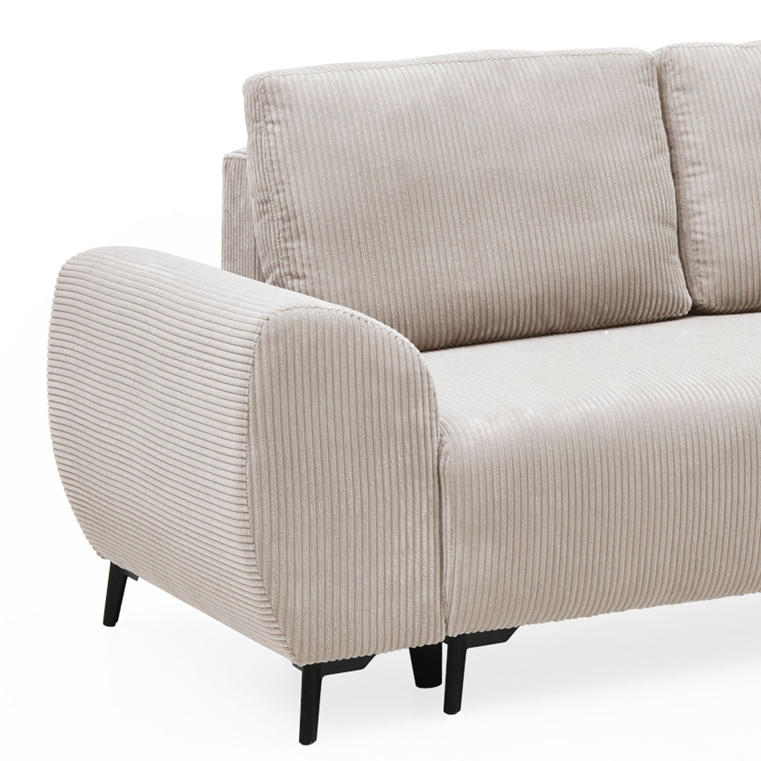 Canapé convertible avec angle réversible Paolo Velours côtelé Beige