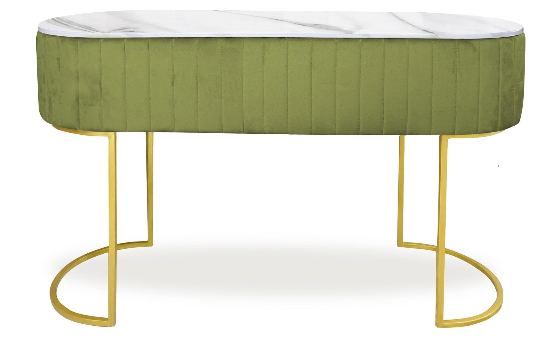 Coiffeuse Paloma 1 tiroir Velours Kaki