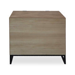 Commode 2 tiroirs et 2 portes battantes Panara Chêne Clair