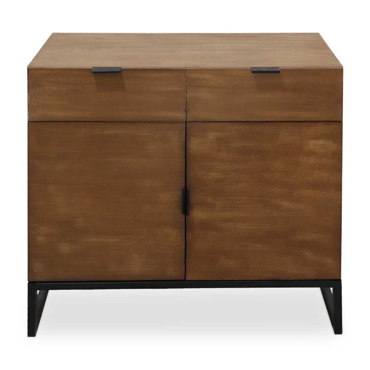 Commode 2 tiroirs et 2 portes battantes Panara Chêne Clair