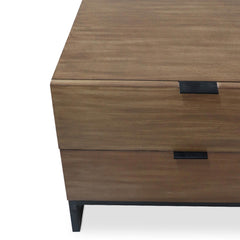 Table De Chevet 2 tiroirs Panara Chêne Clair