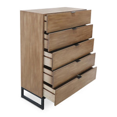 Commode 5 tiroirs Panara Chêne Clair