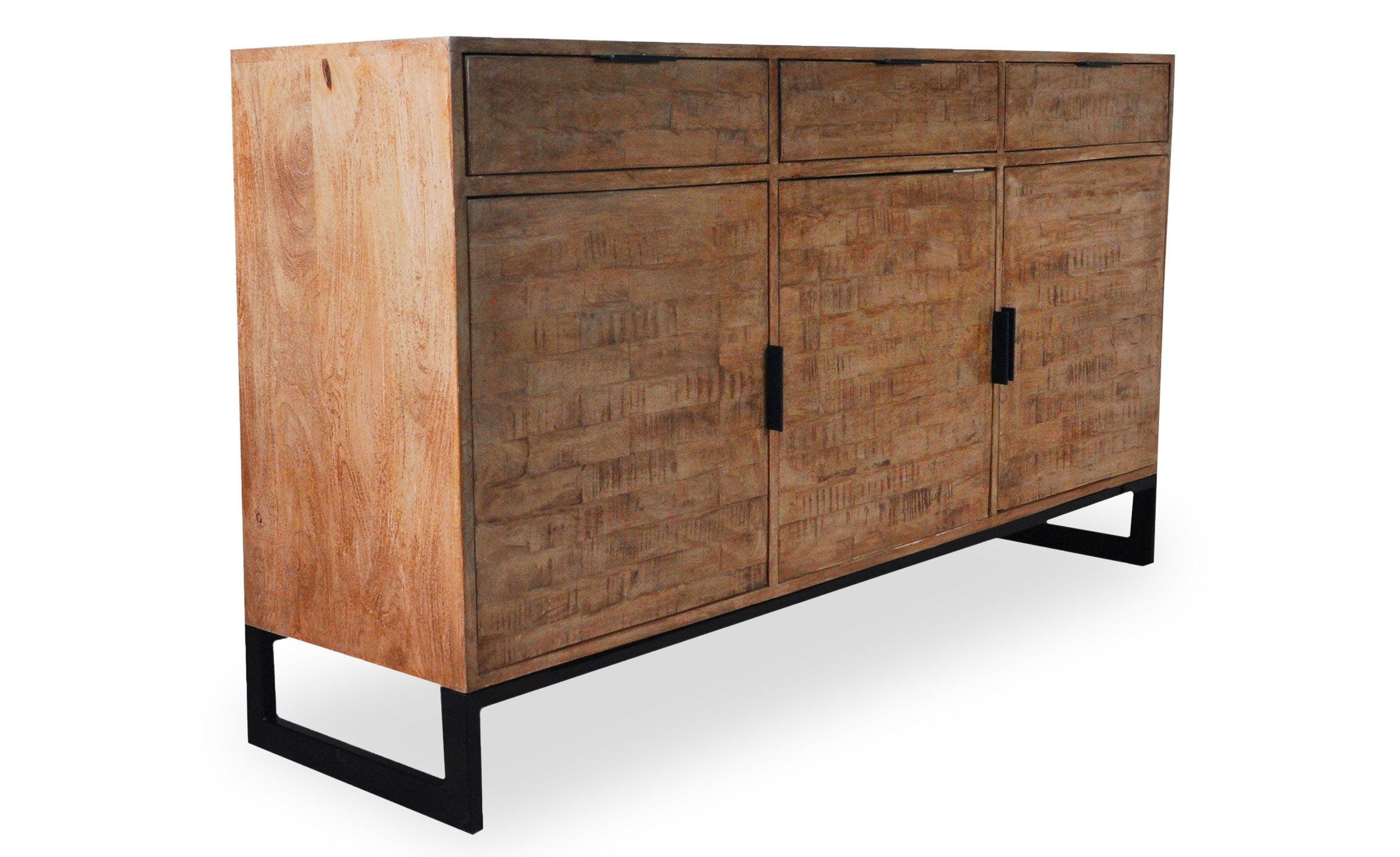 Buffet 3 portes Et 3 Tiroirs Panara Bois Chêne Clair