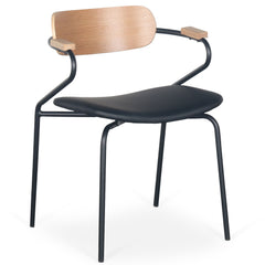 Lot de 4 chaises design Paradox Bois et Simili Noir
