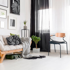 Lot de 8 chaises design Paradox Bois et Simili Noir