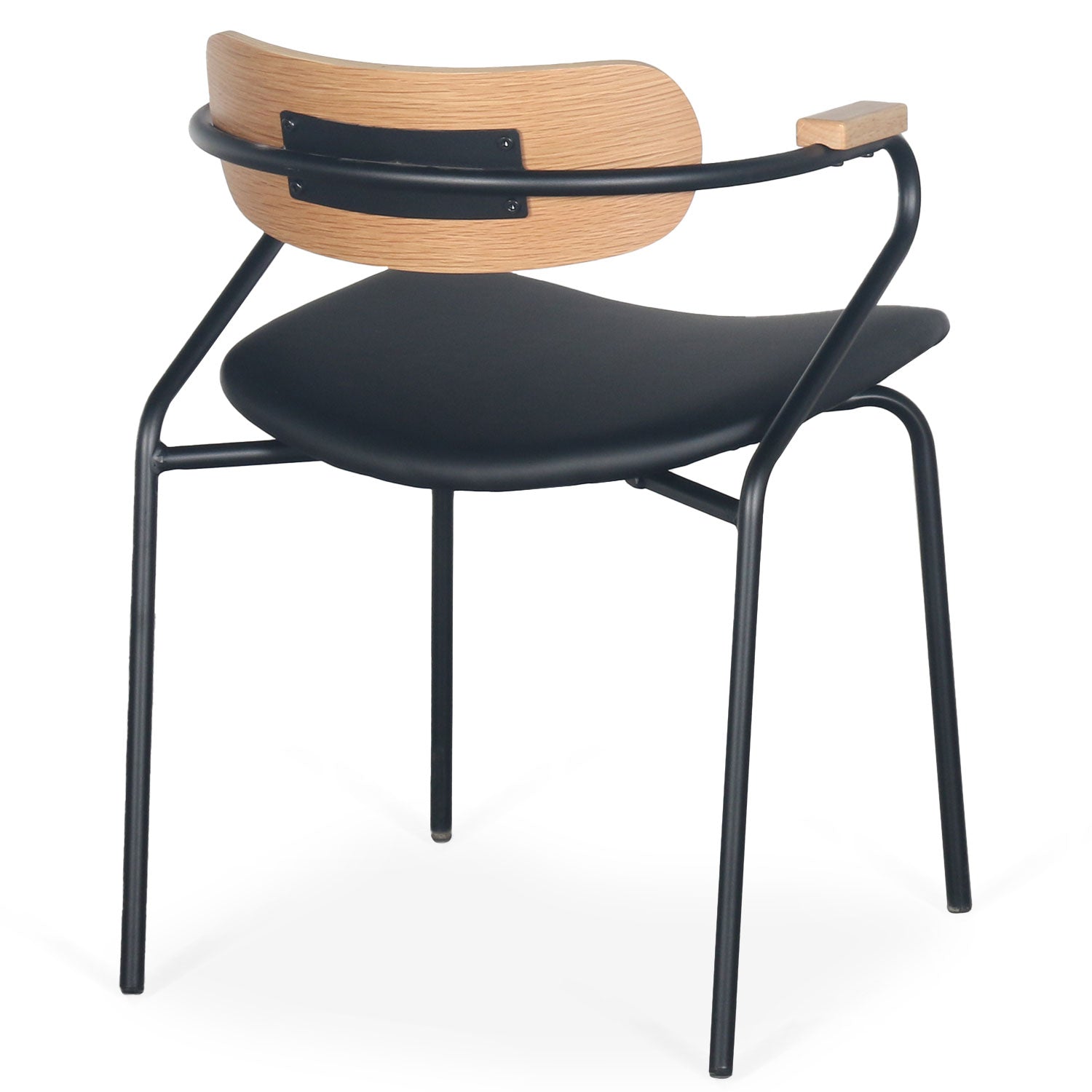 Lot de 4 chaises design Paradox Bois et Simili Noir