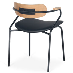Lot de 4 chaises design Paradox Bois et Simili Noir