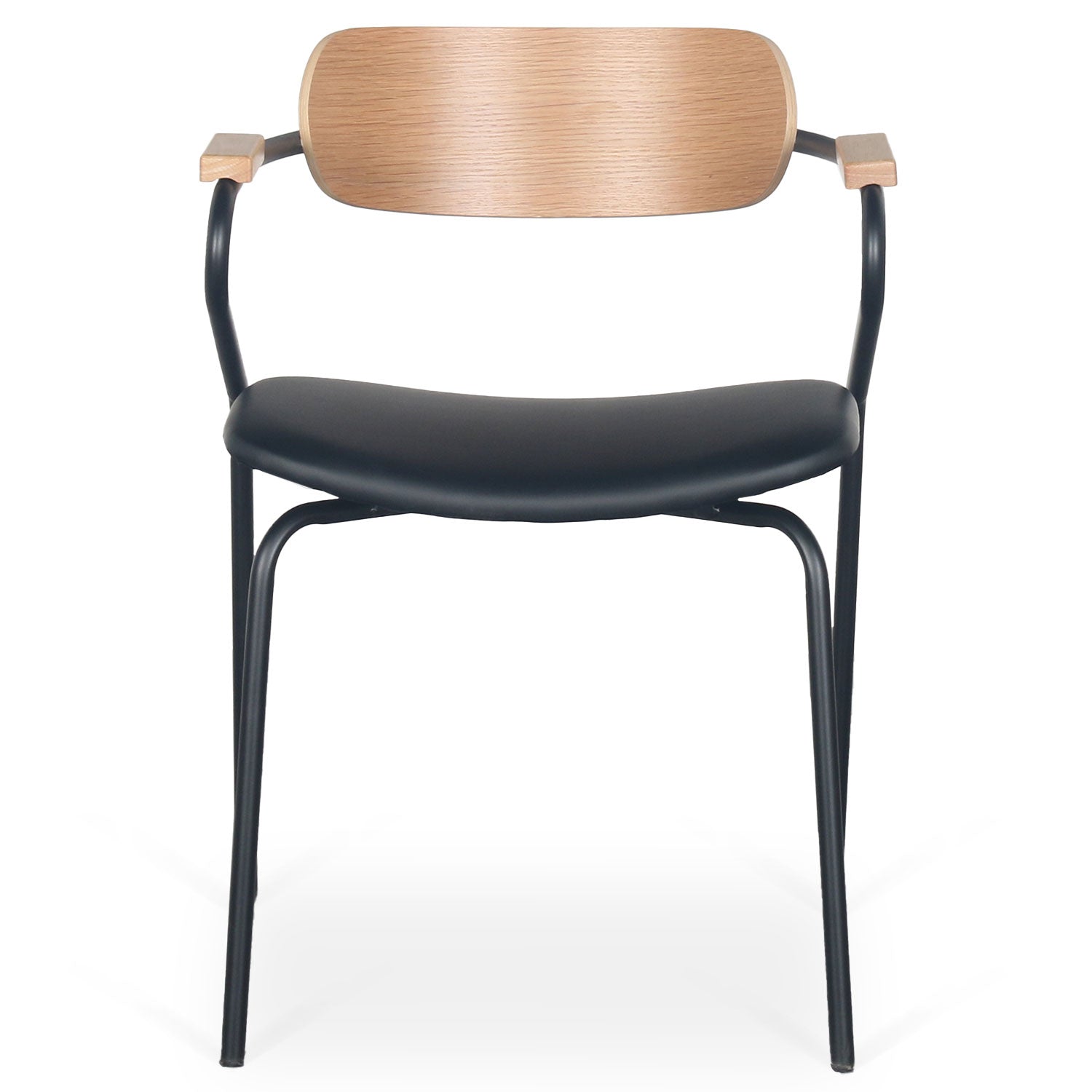 Lot de 4 chaises design Paradox Bois et Simili Noir