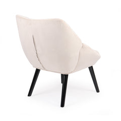 Fauteuil en velours beige Celesi