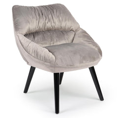 Fauteuil en velours gris Celesi
