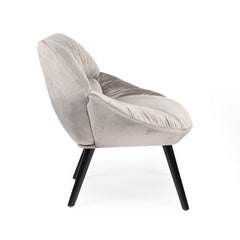 Fauteuil en velours gris Celesi